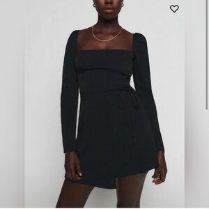 Reformation Black Rosalie Dress